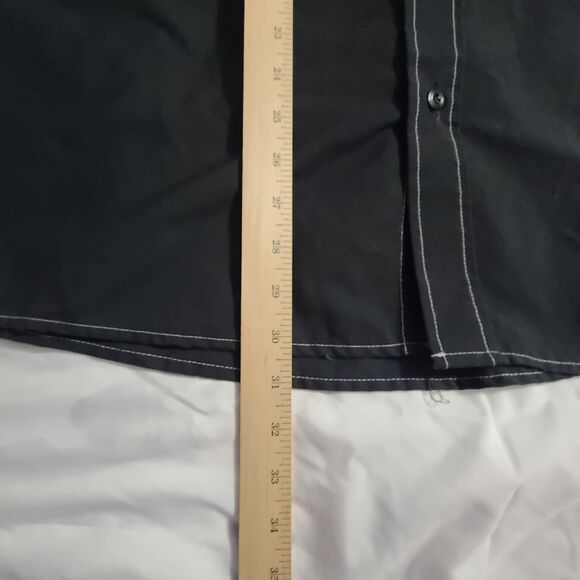 Motor Fist Men's XL Black Gray Collared Crew Shirt Big Logo by Throttle Threads - Picture 6 of 9